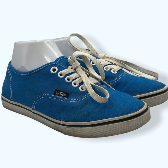 Vans Aqua Blue Canvas Lace-Up Shoes Sz 7.5 - Picture 1 of 12